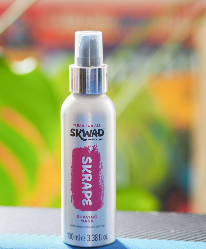 SKRAPE Hydrating Face Mask & Shaving Cream for Teen Skin