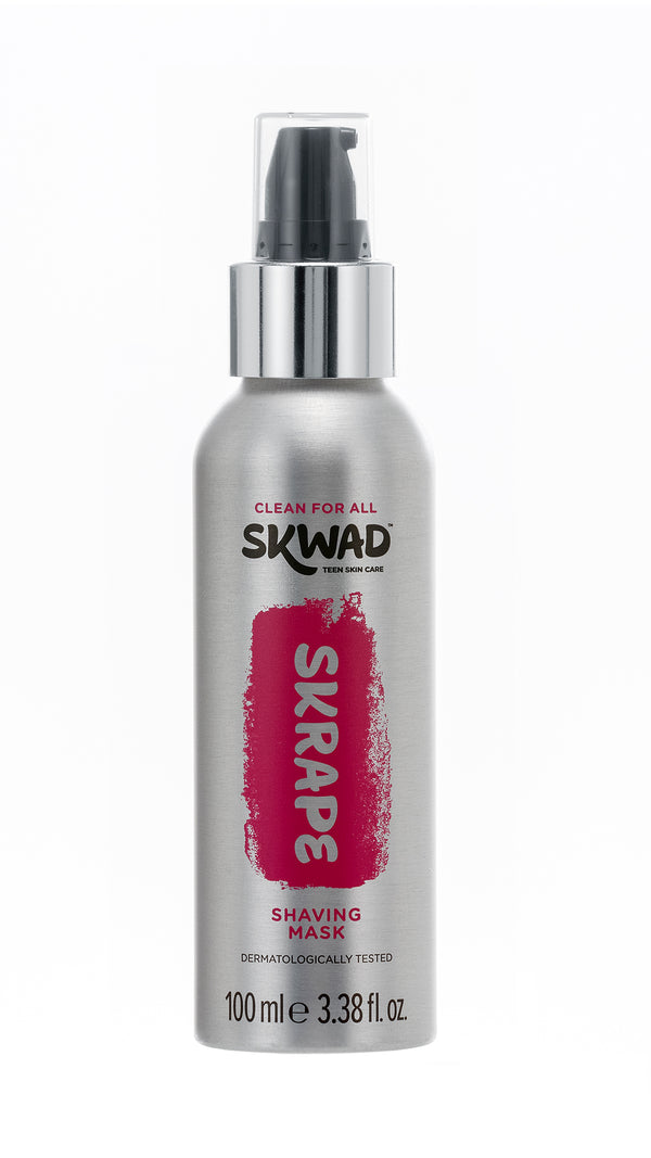 SKRAPE Hydrating Face Mask & Shaving Cream for Teen Skin